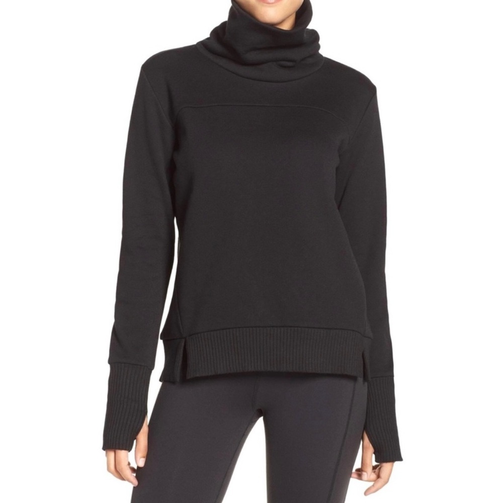 All haze black pullover sweater